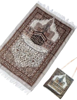 Prayer Rug Islamic Muslim Prayer-Rug with Elegant Design Bags Soft Carpet for Ramadan Islamic Muslim Gift for Family Friends