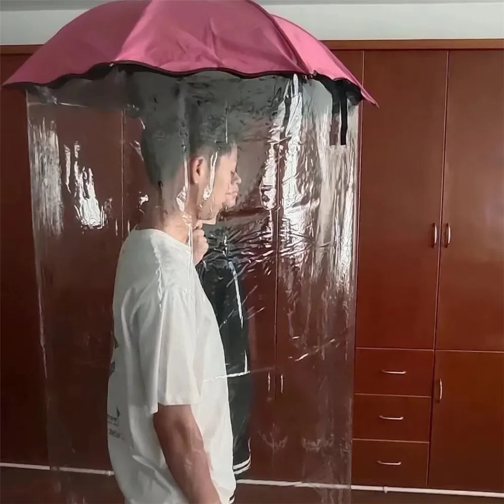 Creative Umbrella with Rainproof Cloth Detachable Raincoat Parasol Paraguas Splash-proof Rain Gear for Man Woman Kids Raincoat