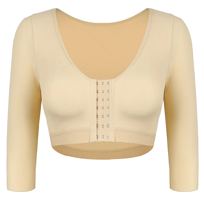 Women Arm Shaper Compression Top – Half Sleeve Posture Corrector Shapewear
