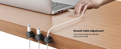 9 PCS Cable Management Cord Organizer Magnetic Cable Clips Adhesive Wire Holder Keeper Under Desk Cord Hider