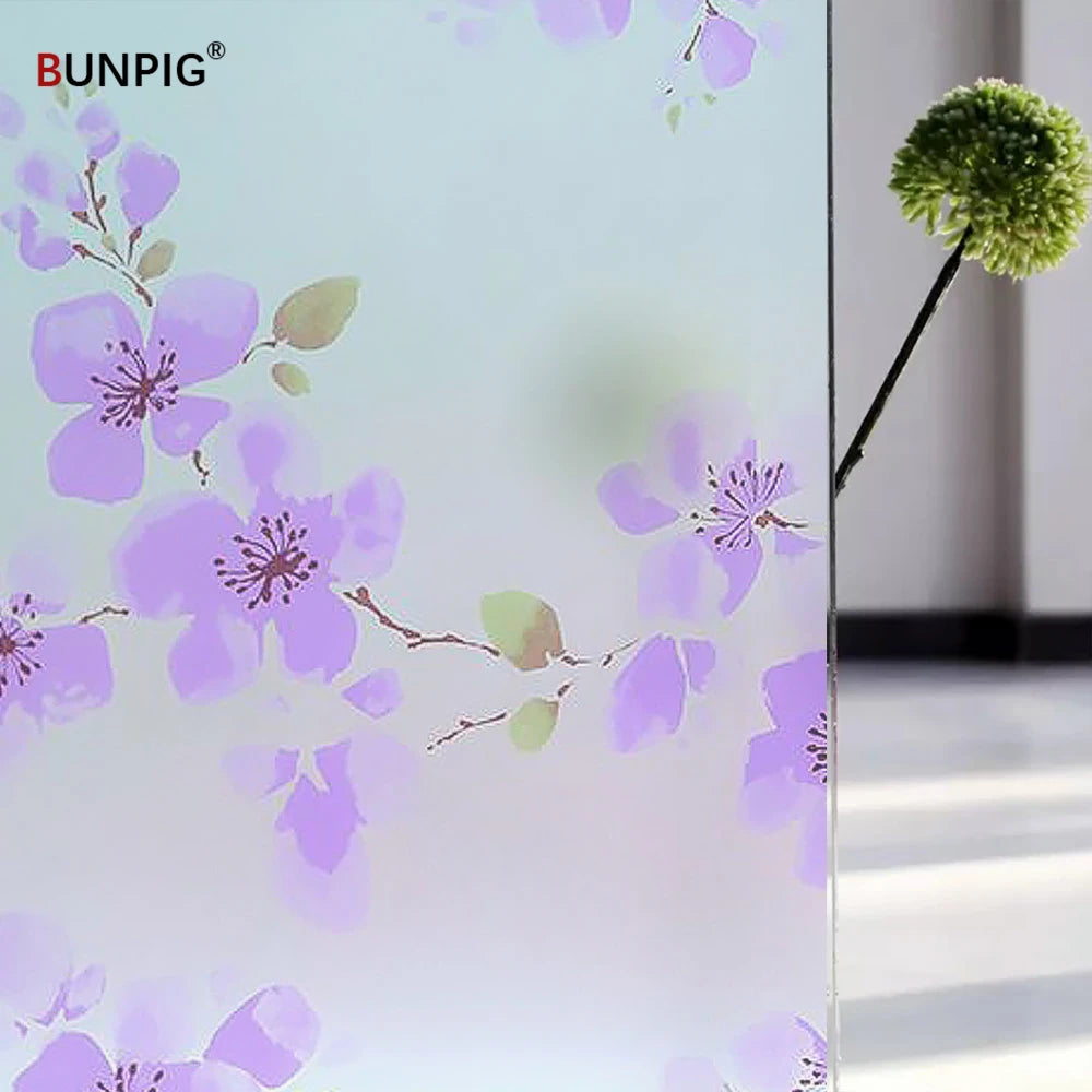 Window Film Privacy, Stained Glass Film, Frosted Opaque Glass Clings, Sun Blocking Vinyl Window Stickers for Door Home Office