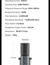Condenser Microphone Cardioid Pattern Microphone Real-Time Monitoring for Smartphone Laptop Computer  40Hz-20KHz