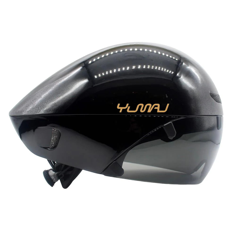 Aerodynamic Triathlon Cycling Helmet With Magnetic Goggles