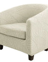 Tub Club Armchair Covers Leaves Jacquard Bar Chair Cover Solid Color Relax Single Sofa Slipcovers with Seat Cushion Cover Home