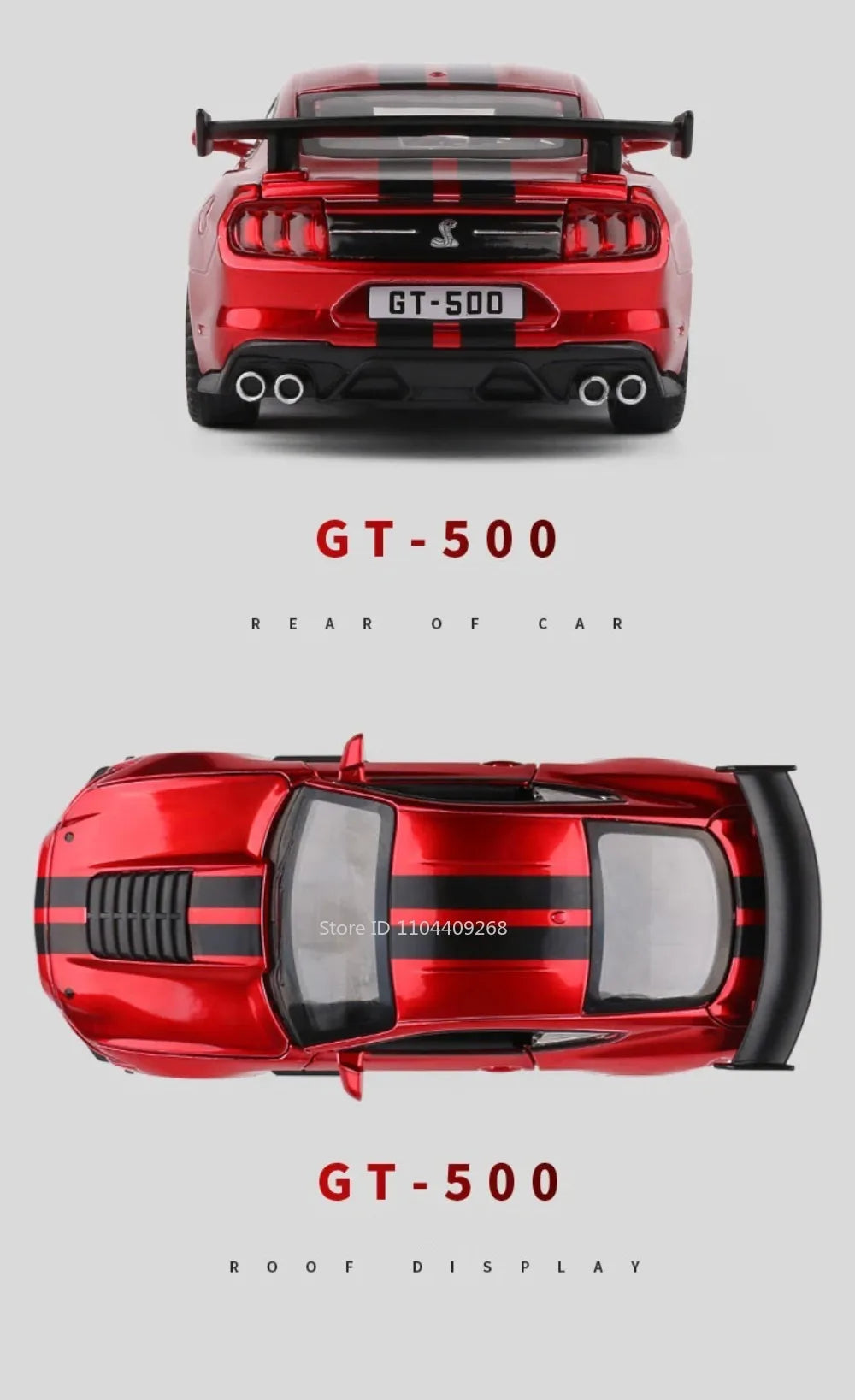 Scale 1:32 Mustang Shelby GT500 F-150 Toy Car Model Alloy Diecast Sound Light Pull Back Vehicle Models Birthday Gifts