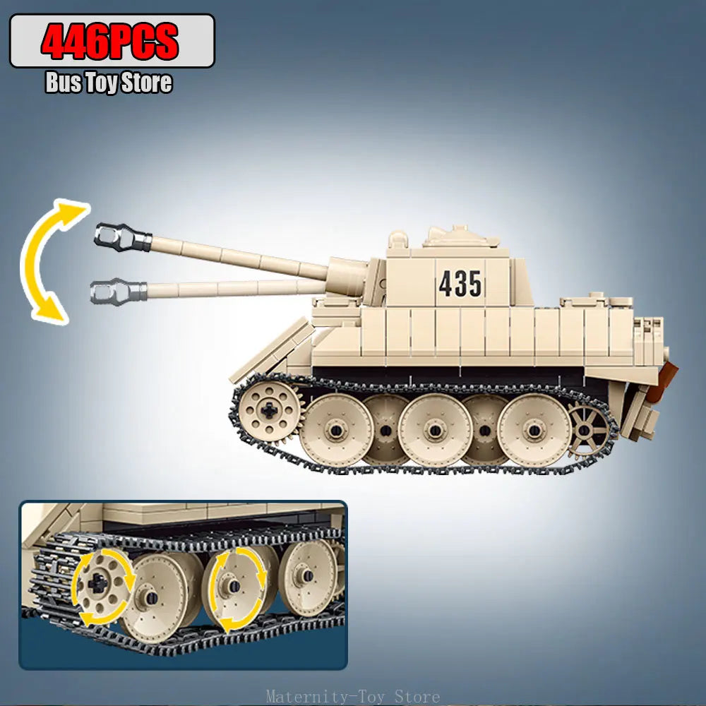 Ww2 Military Tanks Series Tiger  Leopard Heavy TANK BT-7 Light Tank Soldier Building Blocks Bricks Army s  Toys Gifts