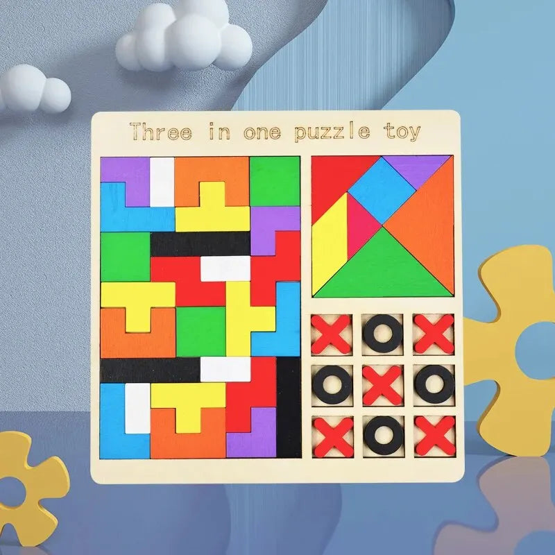 Montessori Wooden Educational Shape and Number Matching Puzzle Board