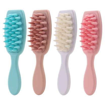 Silicone Shampoo Brush Head Scalp Massage Comb Clean The Scalp Thoroughly Body Massage Brush Bath Brush Salon Hairdressing Tool