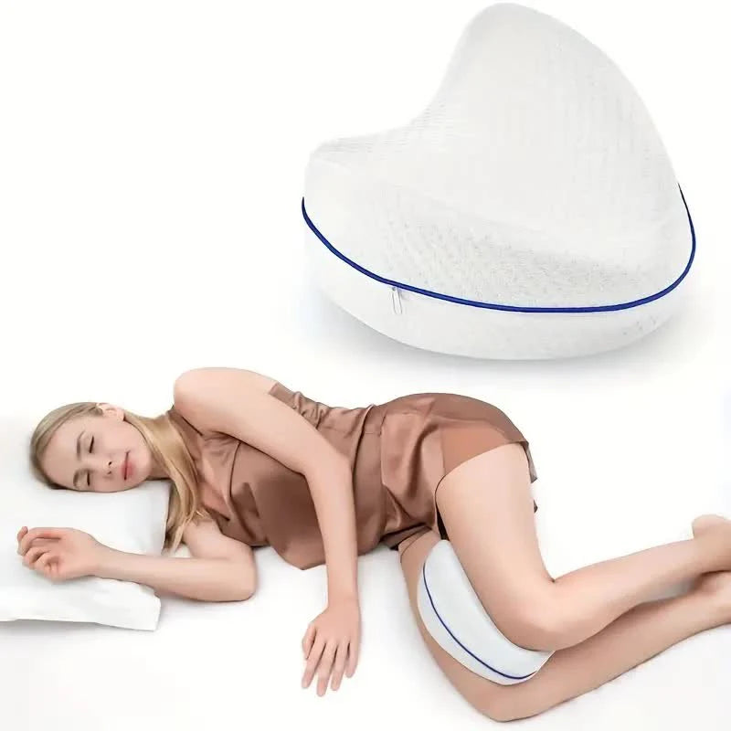 Body Memory Cotton Leg Pillow Home Foam Pillow Sleeping Orthopedic Sciatica Back Hip Joint for Pain Relief Thigh Leg Pad Cushion