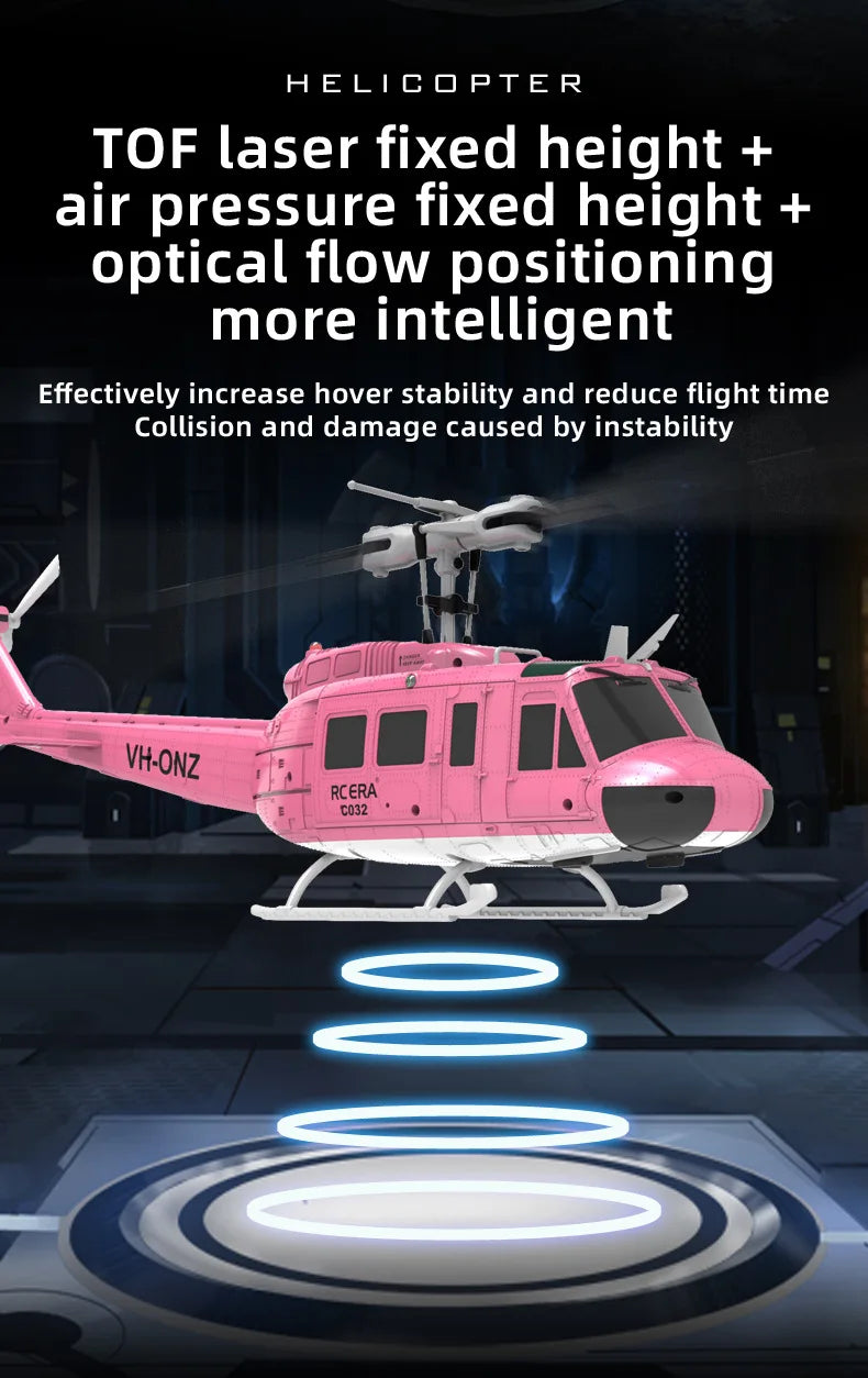 Uh-1 Huey Simulation 3d Six Way Aileron Free Reverse Flying Stunt Helicopter Electric Remote-Controlled Aircraft Model Toy