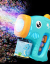 12 Holes Electric Bubble Gun Kids Toy Bubbles Machine Automatic Soap Blower with Light Summer Outdoor Party Games
