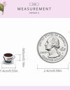 925 Sterling Silver Coffee Cup Lettering Charm Bead Pendant