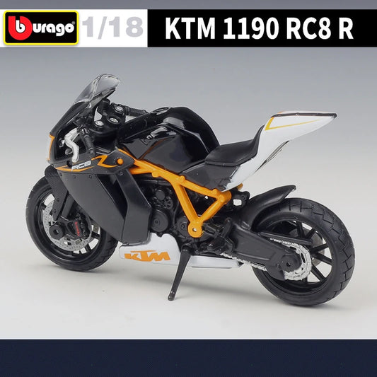 1 18 Scale KTM 1190 RC8 R Diecast Motorcycle Model