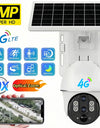 Outdoor Solar 4G Camera 10X Optical Zoom Night Vision Battery CCTV Monitor PIR Human Detection Waterproof Security Video Camera