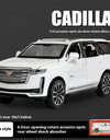 Diecast 1:32 Cadillac Escalade SUV Alloy Model Sound And Light Pull Back Toy Accessories For The Car Birthday Present For Boys