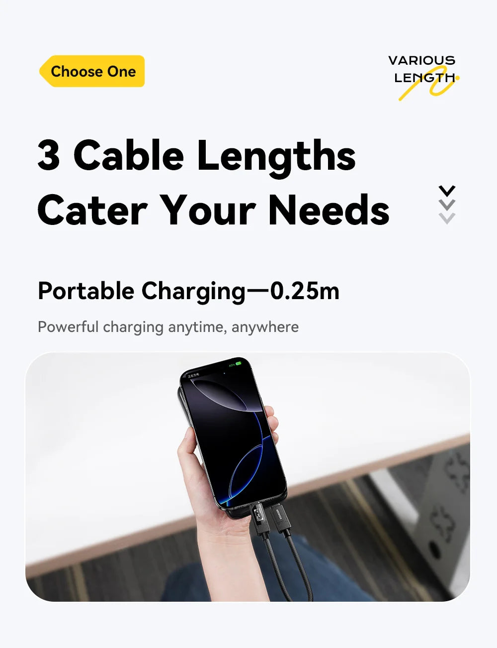100W USB-C to USB-C Fast Charging Cable with LED Display