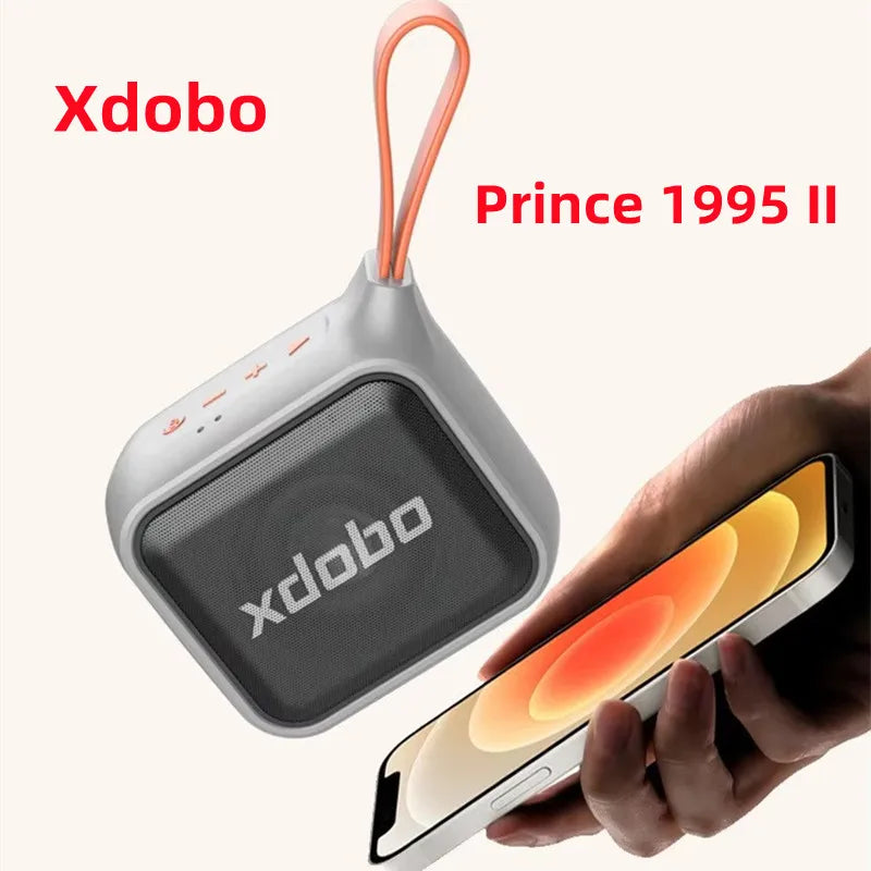 Xdobo Prince 1995 portable wireless Bluetooth speaker 15W outdoor cycling card insertion subwoofer TF/AUX/MP3 mini music player