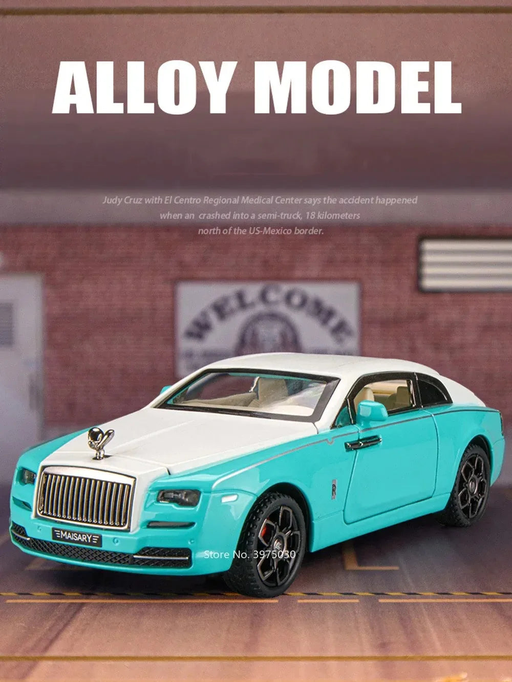 1:32 Scale Rolls-Royce Phantom 6x6 Wraith Car Model Toy Diecast Metal Alloy Off-Road Vehicle Models Sound Light Gifts