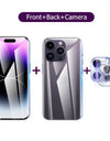 Full Body Hydrogel Film For iPhone 15 14 11 12 13 Pro Max Frame Front Back Screen Protector Camera Lens Protective Film Cover