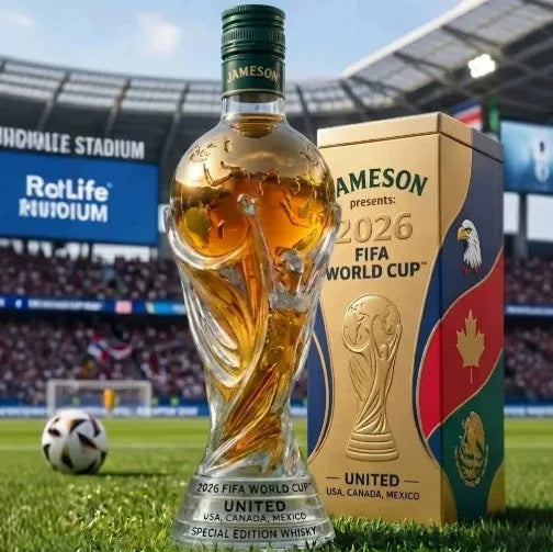 2026 Football Whiskey Glass Soccer Fan Collectible Bar Tumbler