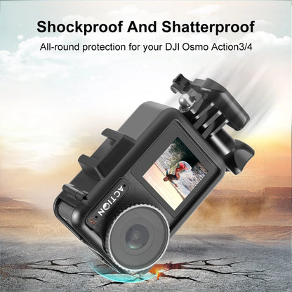 for DJI Osmo Action 4 / 3 Vertical Plastic Protective Frame Cage with Cold Shoes