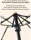 A solid color umbrella with a capsule box and a foldable umbrella for easy travel The umbrella is suitable for both sunny and r