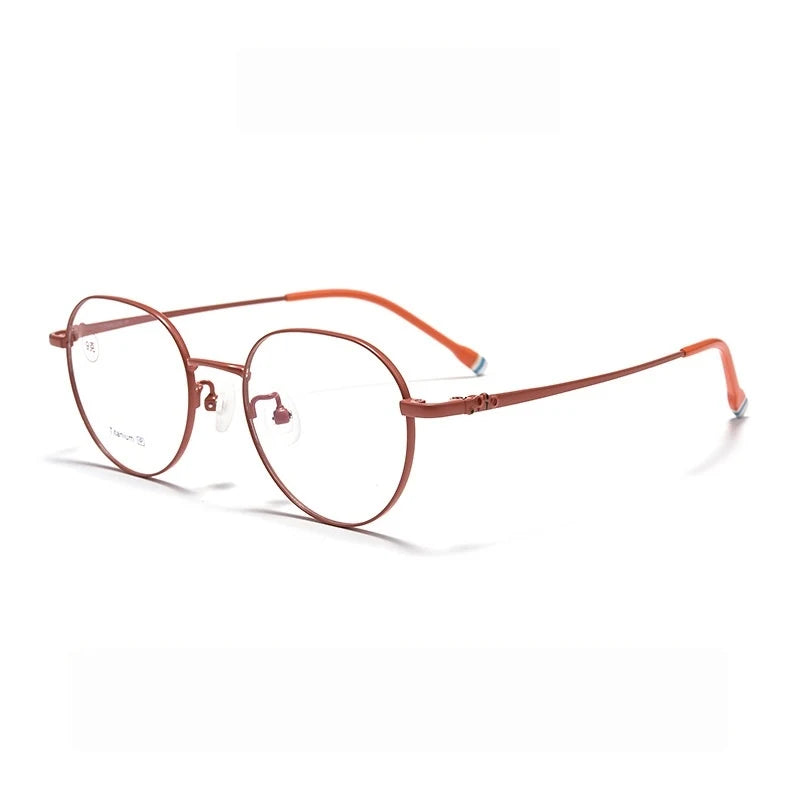 Retro Polygonal Lightweight Titanium Eyeglasses Frames