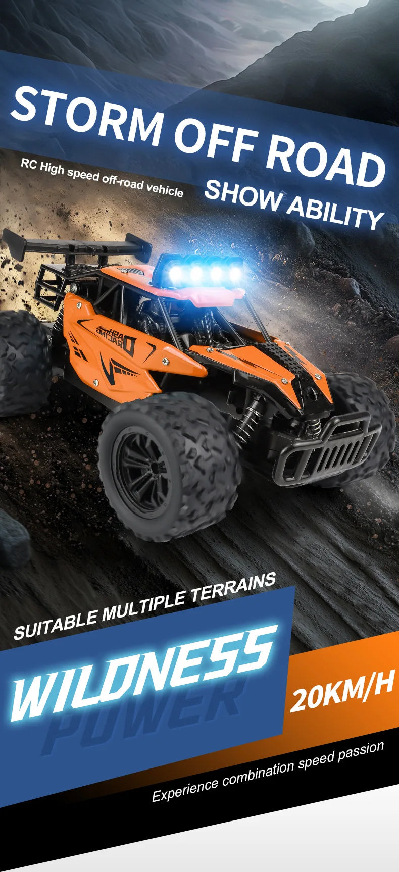 Remote Control Car RC Drift Racing 1:16 Vehicle Off Road Alloy 2.4G Radio High-Speed Trucks With LED Light Climbing Gift Toy