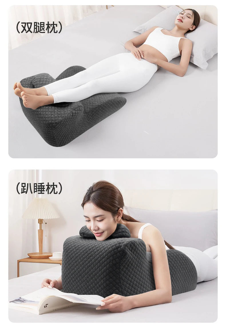 Ergonomic Wedge Prone Pillow,Multi-Functional Bed Pillow,Reading Pillow,Ideal for Bed Breaks,Massage,Reading,Back Support