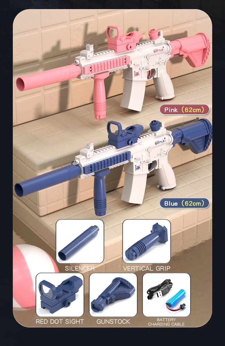 M416 Large Capacity Electric Water Gun Fully Automatic Shooting Rechargeable Water Blaster