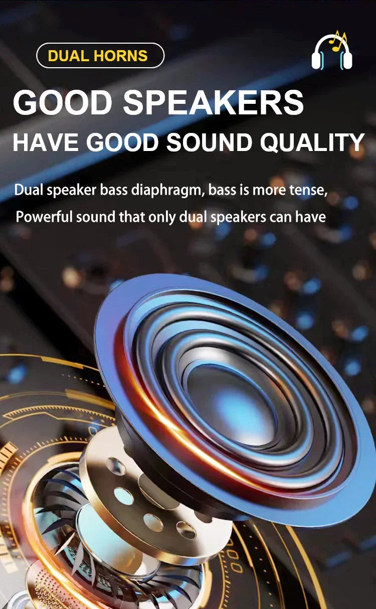 Portable Dual Microphone Karaoke Machine for Adults  Speaker Home KTV System HIFI Stereo Bluetooth Mic