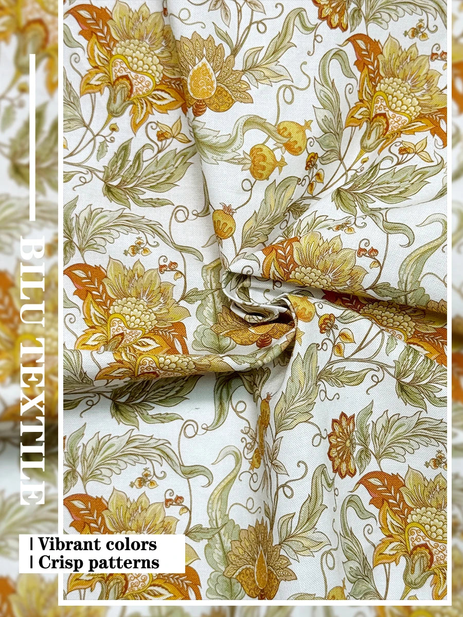 1/2/3/5M 100% Cotton 80S Tissun Liberty London tana lawn cotton custom fabric digital printing fabric for dress Skirt DIY cloth