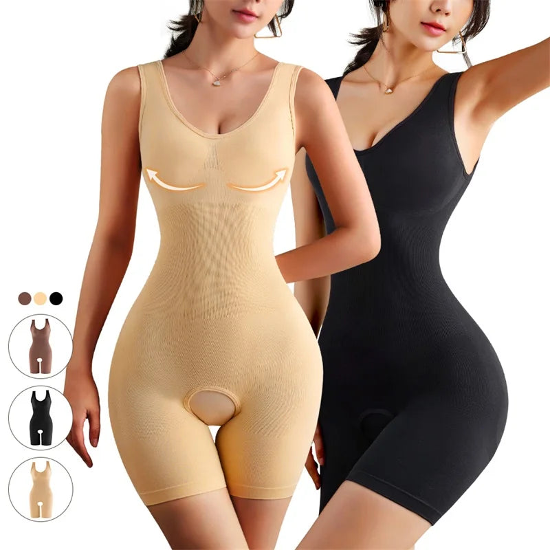 Full Body Shaper for Women – Slimming Waist Trainer Bodysuit with Butt Lifter & Postpartum Support