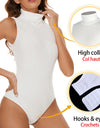 Bodysuit for Women Tummy Control Seamless Tops Body Shaper Compression Butt Lifting Shapewear High Collar Sleeveless Bodysuits