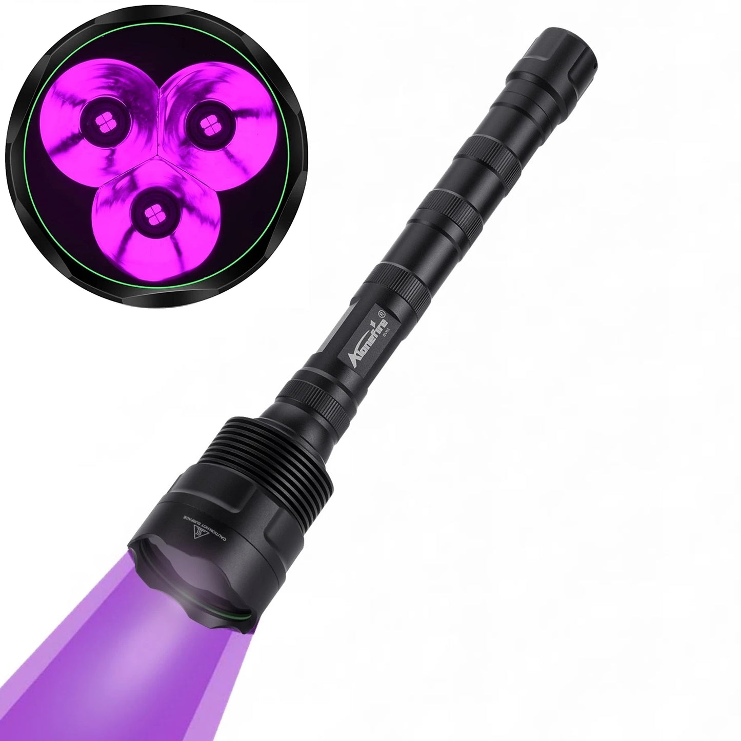 60W 365nm 395nm UV LED Blacklight Flashlight