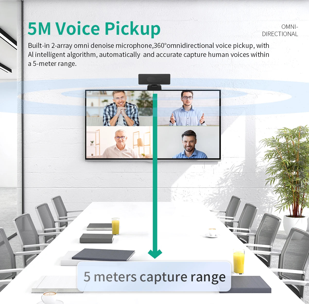 4K UHD Webcam 10X Zoom Web Cam for Pc 13MP Autofocus USB Camera with Microphone for Laptop Online Teaching Video Conference