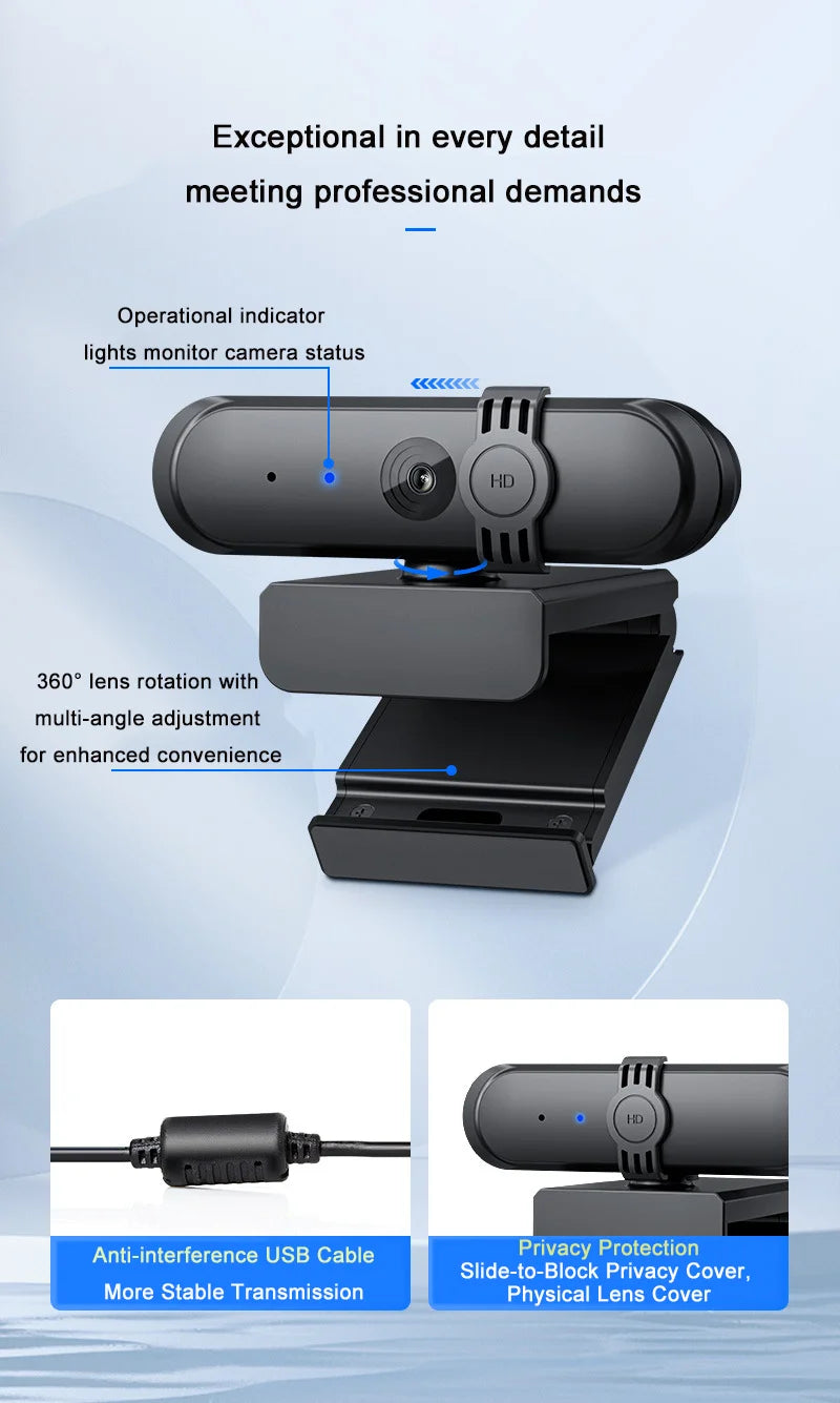 Webcam 1080P Web Camera Mini Usb Web Cam for Pc for Live Streaming  Conference Video Call for Laptop Pc Computer with Microphone