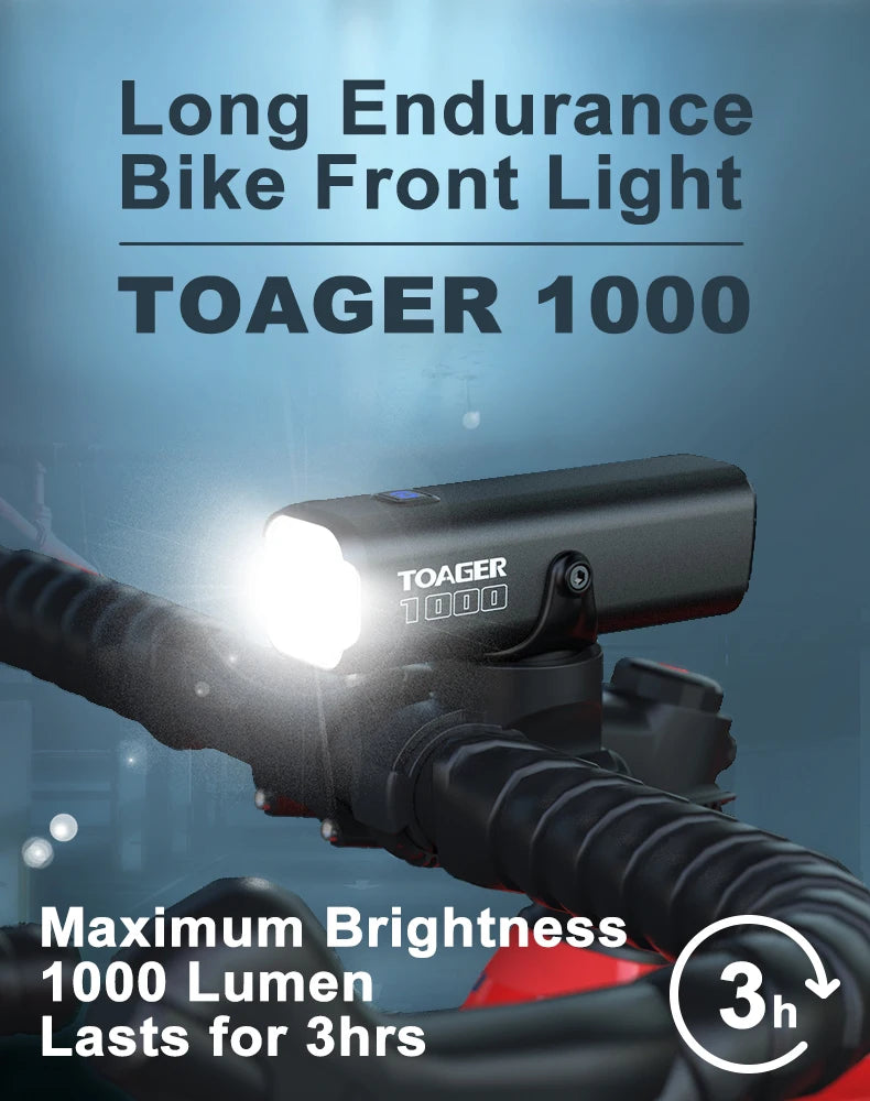 1000LM Bike Light Front Lamp Type C Rechargeable LED 21700 4500mAh Bicycle Light IPX6 Bicycle headlights Bike Accessories