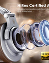 A71 Wired Headphones For Computer Phone With Mic Over Ear Stereo Hi-Res Headset Studio Headphone For Recording Monitor