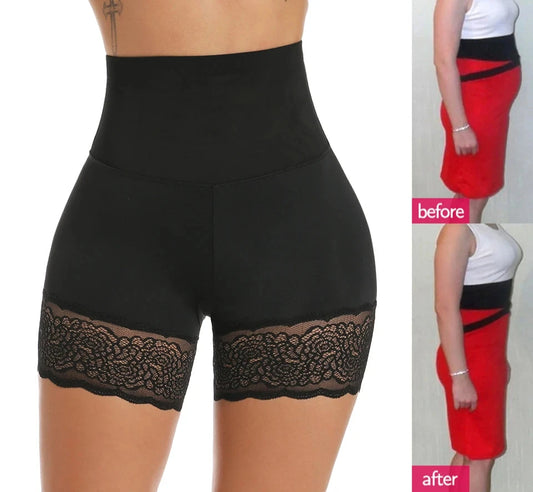 Women Body Shaper High Waist Shorts Lace Knickers Tummy Control Panties Slimming Underwear Shaping Boyshorts Shapewear
