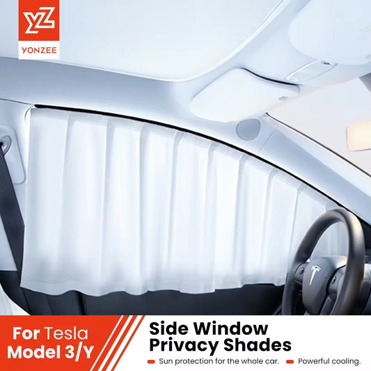 Ice Crystal Side Window Privacy Sunshade Set for Tesla Model 3 Y YL Highland Front and Rear Windshield Cover