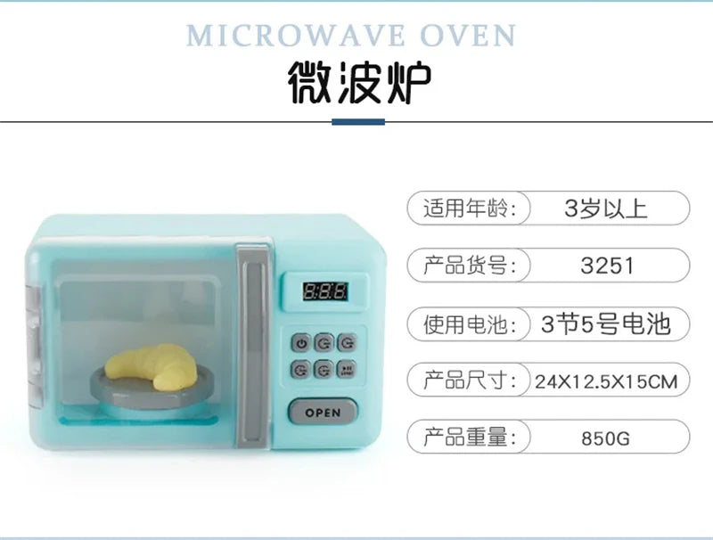 Kitchen Toys for Girls Boys Home Appliances Juicer Washing Machine Toaster Microwave Egg Cooker  Play House Toys