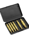 4/5/6PCS Damaged Screw Extractor Drill Set Titanium Double Side Stripped Broken Screw for Woodworking Bolt Easily Remover Tools
