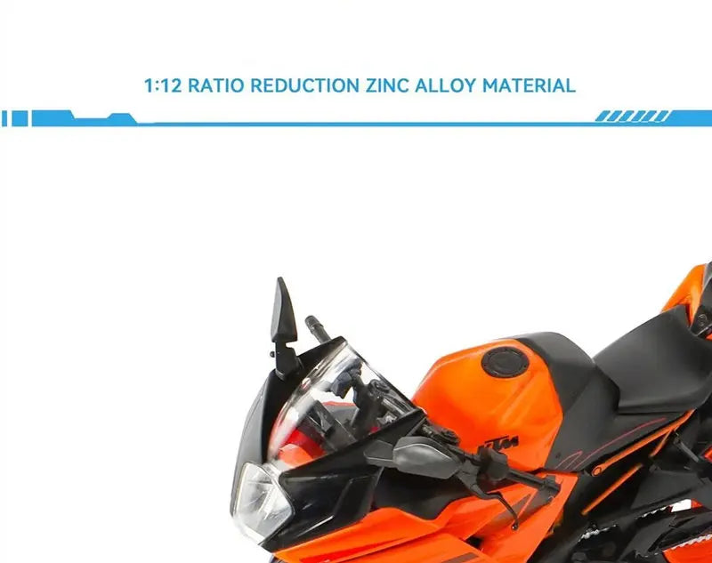 Diecast KTM RC 390 Racing Motorcycle Model 1 to 12 Scale