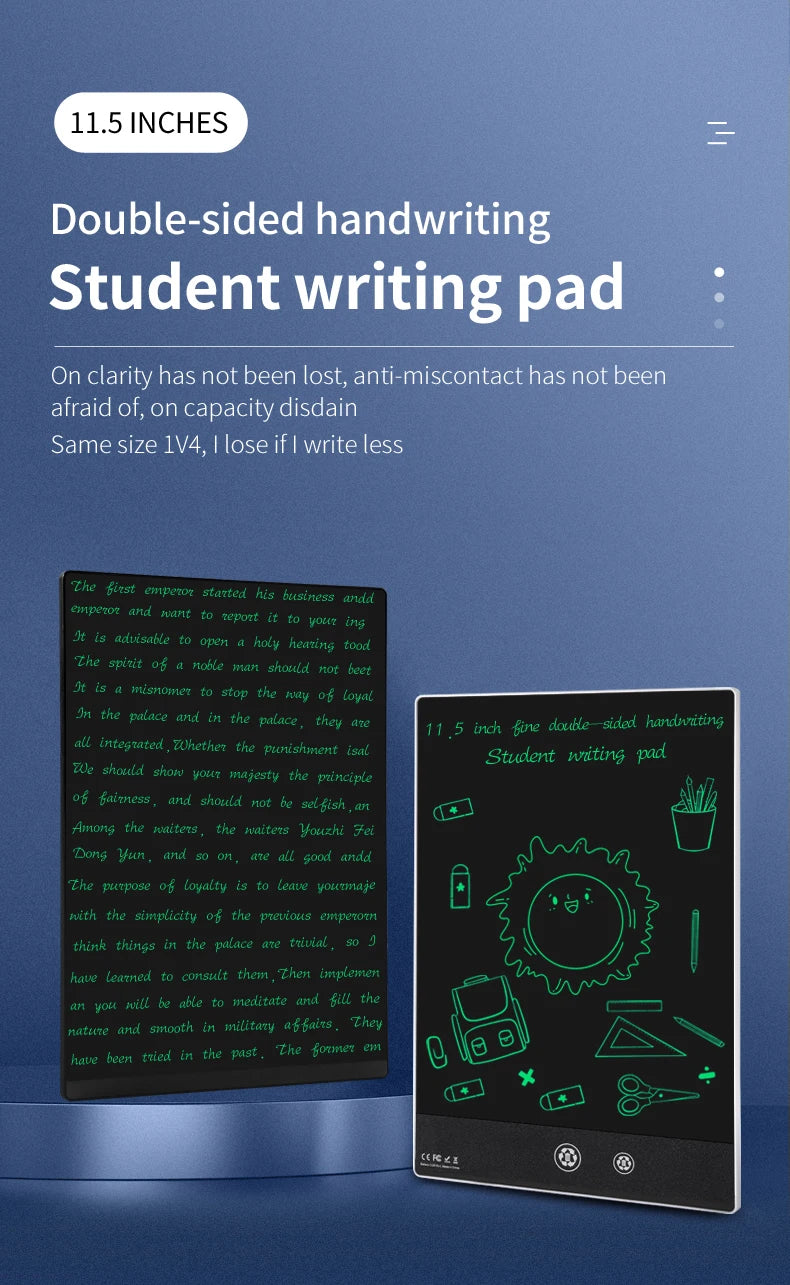 11.5/10.5inch LCD Drawing Board for Work Full Screen Superfine Double/single-sided Handwriting Crystal megnet Writing Tablet Pad