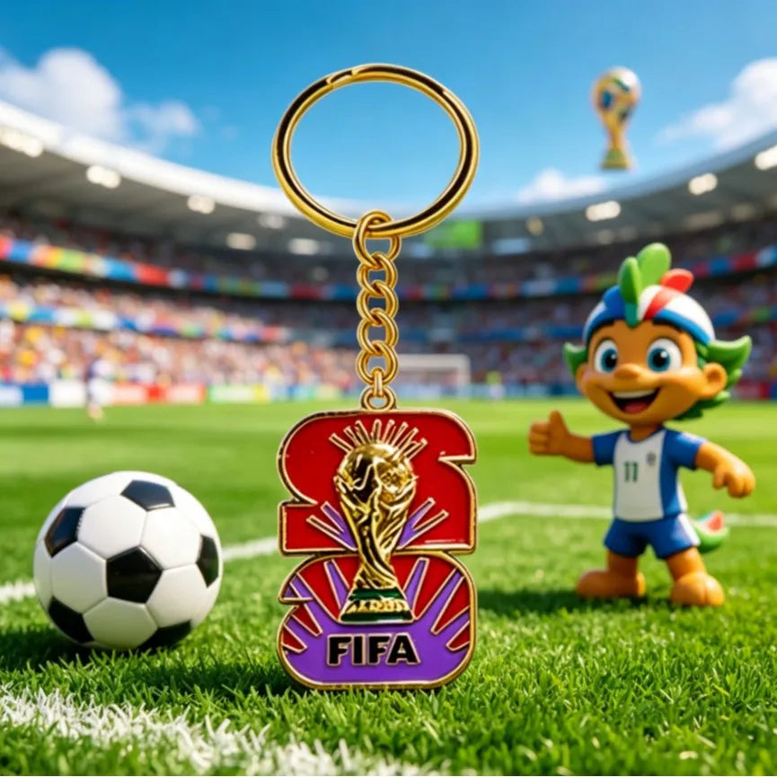 2026 World Cup Football Fan Metal Keychain Soccer Sports Souvenir
