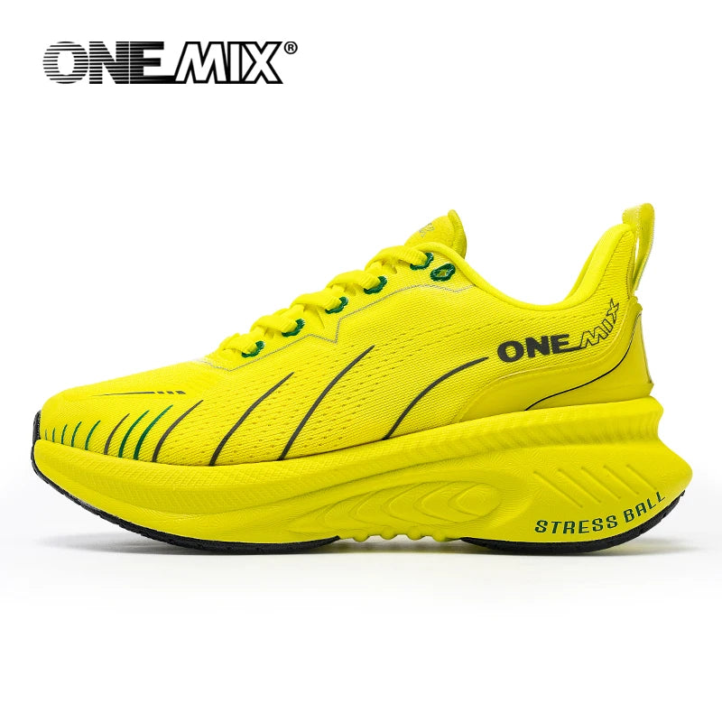 Cushioning Running Shoes For Men Suitable Heavy Runners Lace Up Sports Women Non-slip Outdoor Athletic Male Sneakers