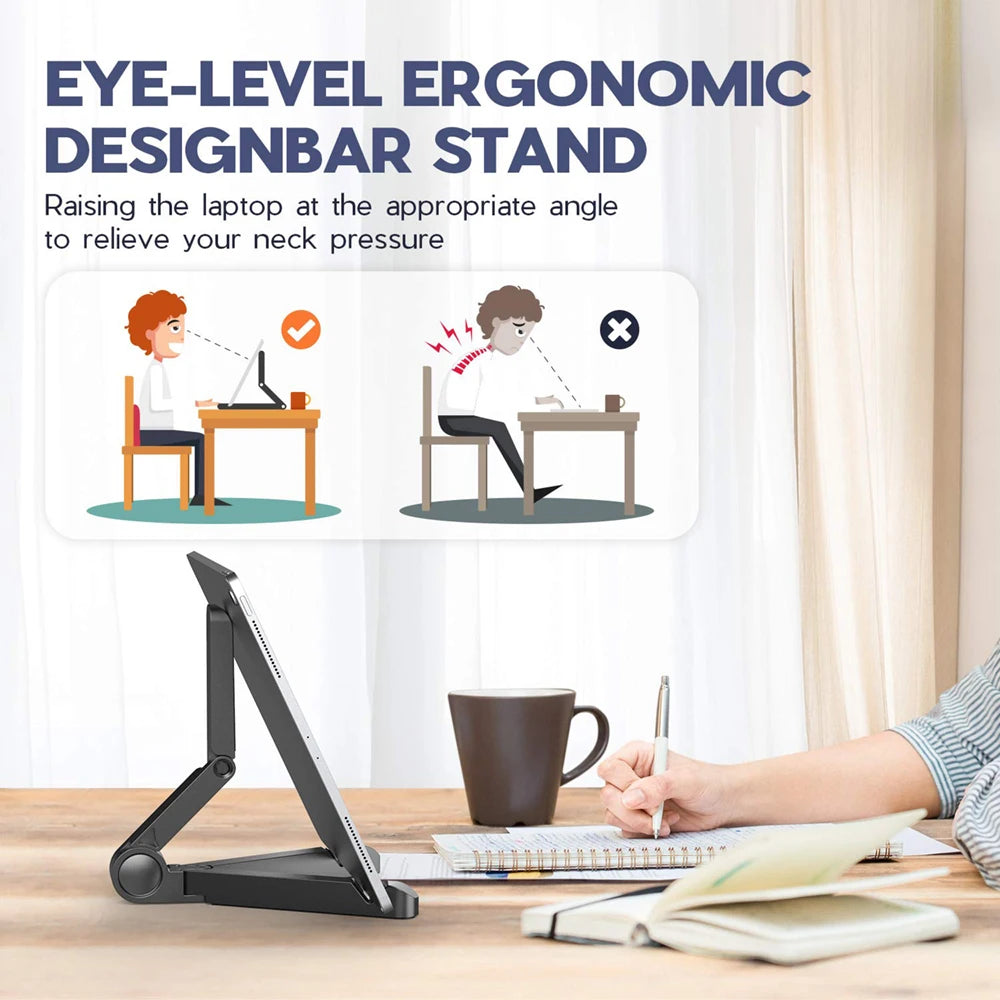 Portable Foldable iPad Stand Compatible 4"-11"Tablet Phone Desktop Plastic Holder For Xiaomi Samsung Huawei Phone Tablet Stand