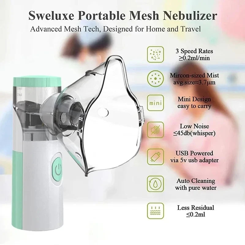 USB Medical Nebulizer Handheld  Adult  Cough Compressor Sprayer Portable Compact Adjustable Nebulizer Home Nebulizer