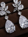 Wedding Earrings for Women Water Drop Cubic Zircon Dangle Earring
